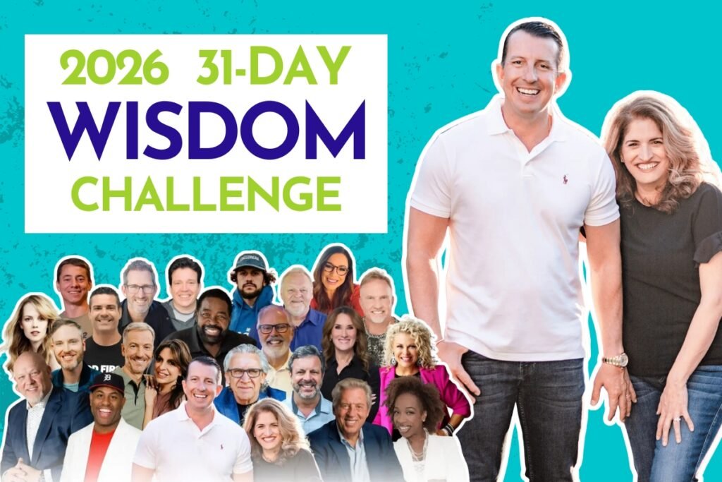 Promotional banner for free registration for the 31-day wisdom challenge event with Pedro Adao and guests