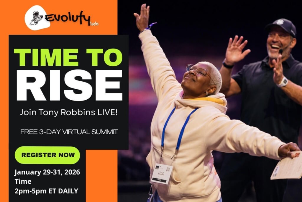 time to rise Join Tony Robbins live at the Time to Rise Summit, a free 3-day virtual event designed to help you break limitations, build confidence, and create real transformation in 2026.